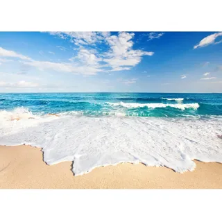 Runa Art Fototapete Meer Modern Vlies Wohnzimmer Schlafzimmer - Made in Germany - 308 x 220 cm Beige Blau 9007010c