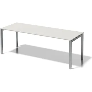 BISLEY Cito höhenverstellbarer Schreibtisch grauweiß, silber rechteckig, 4-Fuß-Gestell silber 220,0 x 80,0 cm