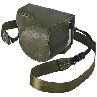 Rieibi Schutzhülle für Sony ZV-E10 Kamera – Ledertasche mit 16–50 mm Objektiv – Schultergurt im Lieferumfang enthalten