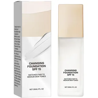 Meroda cosmetics Changing Foundation –Lang anhaltende Foundation mit mattierenden, abdeckenden und feuchtigkeitsspendenden Eigenschaften, die für verschiedene Hauttypen geeignet ist. (1 Stück)