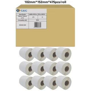 G&G Adressetiketten 800284-605 Weiß 102 x 152 mm 12 St.