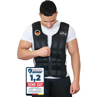 DH FitLife Verstellbare Gewichtsweste 20KG zum Muskelaufbau u. Krafttraining | Weighted Vest | Laufweste Damen Herren | Fitness Trainingsweste