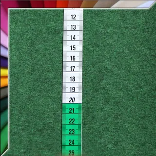 Bündchenstoff Schlauchware - 140 cm XXL Breite in ca. 60 Farben - Oeko-Tex Standard 100 - ab 25cm Länge (Grün Melange)