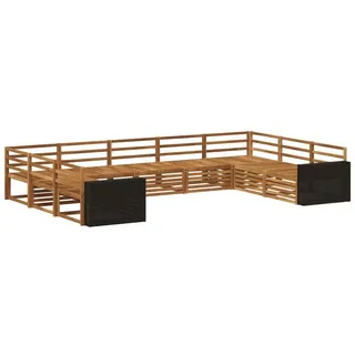 vidaXL Outdoor-Sofagarnitur 9-tlg. beige