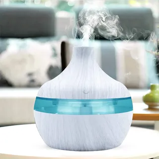 EHOTER Aroma Diffuser Ultraschall Raum Diffuser Holz für ätherische Öle Aromatherapie Düfte Luftbefeuchter Cool Mist Humidifier für Zuhause Büro Zimmer Kinderzimmer Dekoration Geschenk (B)