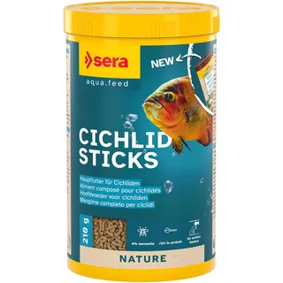 sera Cichlid Sticks 1.000 ml (210 g) | schwimmendes Hauptfutter für größere Cichliden & Großfische | mit Fisch- & Insektenmehl | ausgewogene Rezeptur für Vitalität & gesundes Wachstum