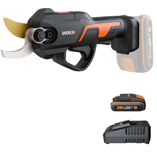 Worx WG330E 20V - Müheloses Schneiden dank elektrischen Antrieb, Bürstenloser Motor, inkl. Akku und Ladegerät