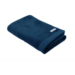 Duschtuch, 70x140 cm, 100% Baumwolle/ Frottier, mit zwei Aufhängern und Label mit Logo, COLOR BATH TOWEL Blau (Dark Navy)