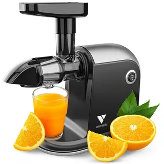 Veluris Vandenberg Slow Juicer - Entsafter für Obst & Gemüse, 150,00 W, Obstentsafter mit Umkehr Funktion Inkl. Reinigungsbürste - BPA Frei