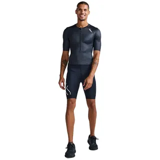 2xu Core Kurzarm-trisuit - Black / White - M