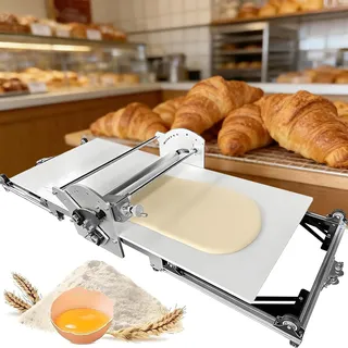 Teigausrollmaschine Elektrisch Für Blätterteig, Professionelle Teigausrollmaschine Pizza Für Zuhause Kommerziell, Automatischer Teigroller Dough Sheeter Machine, Einstellbare Teigdicke 2-30mm
