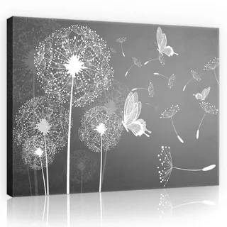 WallArena - Leinwand Bilder - Blumen Magnolie Abstrakt - 100x75 cm Leinwandbilder - Bild auf leinwand - Wandbild XXL groß Wandbilder für Wohnzimmer Schlafzimmer Wohnzimmerbilder Modern kunstdruck