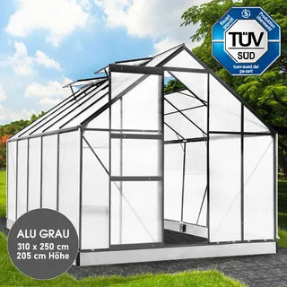 Aluminium-Gewächshaus 310x250x205 anthrazit