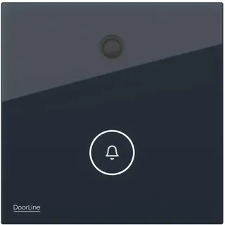 DoorLine Snap Farbe: Schwarz von Telegärtner Elektronik l die Türklingel mit Kamera I Bildübertragung ohne Cloud per WLAN über die Fritz!Box auf das Fritz!Fon oder Smartphone I