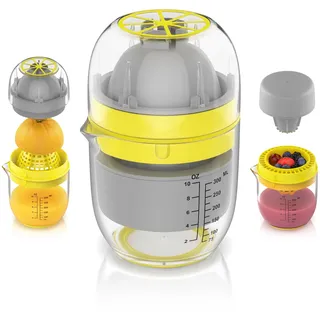 Arendo Zitruspresse Saftpresse, Entsafter manuell, Limettenpresse, Zitronenpresse, 300 ml, für frische Obst- & Gemüsesäfte