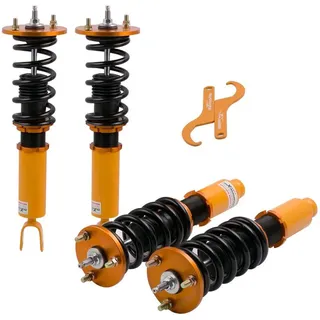 Maxpeedingrods - 24 Dämpfungsstufen Gewindefahrwerk Für Honda Accord CD5 CD7 HährteverstellbarDmpfung Einstellbar Gewindefahrwerk Fahrwerk for Honda