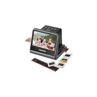22MP Diascanner - Fotoscanner mit 5 "LCD Display, Negativscanner und Dia Scanner zum Digitalisieren Konvertiert 35mm, 135, 126 KPK, 110 Negative und Super 8-Film in Hochauflösende JPEG-Digitalfotos