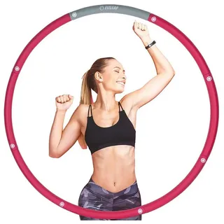 Fitleap Hula-Hoop-Reifen Fitness und Massage, Hula Hoop Reifen für Erwachsene und Kinder, 8 Se... rosa
