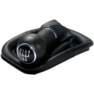 L & P Car Design Schalthebel Schaltknauf Auto für VW Golf 4 IV VW Bora mit Rahmen 23 mm 5 Gang (Set, 1 St., Schaltknauf + Schaltsack + Rahmen), Plug&Play Montage schwarz|silberfarben