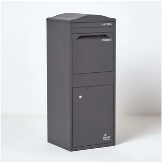 Homescapes SMART PARCEL BOX grau inkl. Zeitungsfach