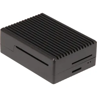 Joy-It RB-AlucaseP5-08 SBC-Gehäuse Passend für (Entwicklungskits): Raspberry Pi® inkl. passiven Kühler Schwarz