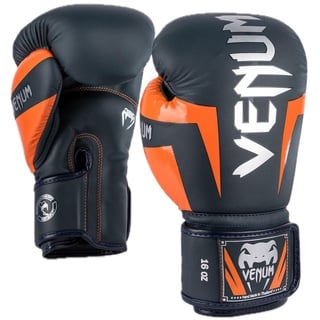 Venum Elite Boxhandschuhe - Navy/Silber/Orange - 12 Oz