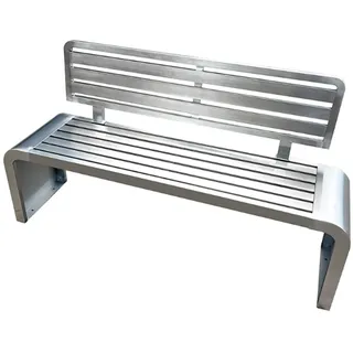 WPWSDWMX Metallbank, Gartenbank aus Edelstahl, Terrassen-Parkbank mit Rückenlehne, Garten-Veranda-Bänke für den Außenbereich, Tragkraft 400 kg, für den Außenbereich, Veranda, Balkon(100cm/39in)