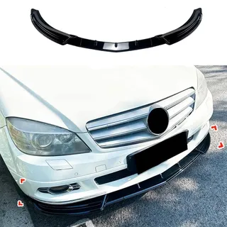 Frontspoiler Lippe für Mercedes Benz C Klasse W204 2007-2010, Frontschürze Spoilerlippe Stoßstange Tuning Bodykit, sportliches Design Auto Zubehör