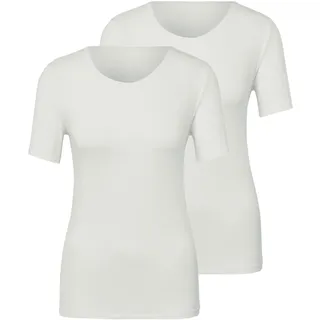 Tchibo - 2 Kurzarm-Hemdchen - Damen - Gr. M - weiß