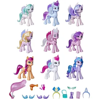 Hasbro My Little Pony F2031, A New Generation Königliche Gala-Kollektion, Spielzeug für Kinder, 9 Ponyfiguren, 13 Accessoires, Poster
