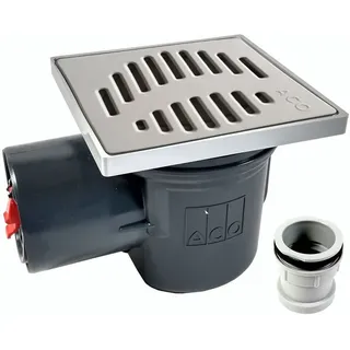 ACO Polymer Products Kellerablauf Junior DN100 mit Rückstauverschluss und Zulaufstutzen