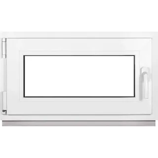 Framex Kellerfenster Weiß BxH 80x40cm (800x400mm) 2fach (32mm) Dreh Kipp DIN Links - Kunststofffenster Premium Fenster - Alle Größen - Weiß
