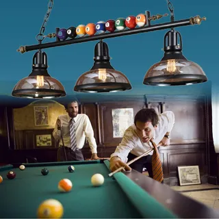 Kronleuchter Schwarze Metallkugel Design Billardtisch Billard Lampe Wählen Sie Schwarz/Esstisch (Color : Black chandelier)