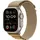 GPS + Cellular 49 mm Titangehäuse natur, Alpine Loop Armband mandel L