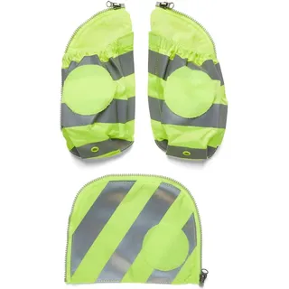 ergobag ERG-STR-002-103 Fluo Seitentaschen Zip-Set, mit Reflektorstreifen Gelb, gelb