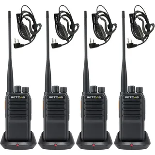 Retevis RB669 Freenet PMR446 Funkgerät, Funkgeräte Set RT24V 2.0, 16 Kanäle und 6 Freenet Kanäle, Deutsches Sprachsystem, VOX, Großer Reichweite - Schwarz