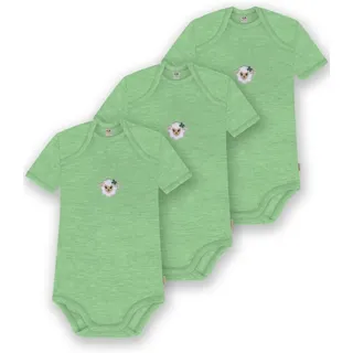 normani Outdoor Sports 3er Set Baby Merino Body Kurzarm Tauranga in Grün | Gr.: 74