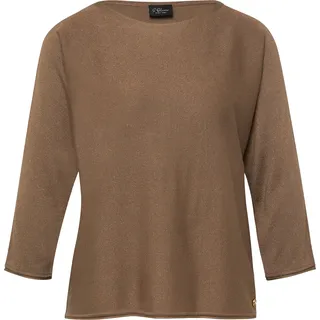 s.Oliver Leichter Feinstrickpullover mit Glitzergarn Braun 4XL