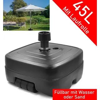 stephans möbelbörse Schirmständer auf Rollen Kunststoff Schwarz