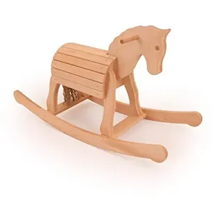 Schaukelpferd aus Holz | Holz-Schaukelpferd | Kinder-Schaukelpferd | Mini-Schaukel-Voltipferd 7020
