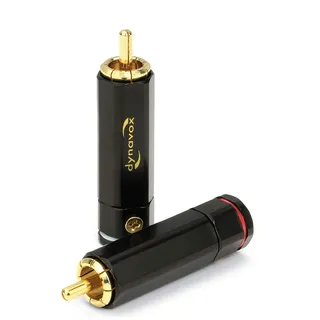 Dynavox High-End Cinchstecker 4er-Set, schwarz