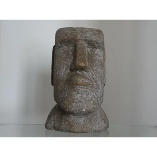 Pflanzkopf Moai Rapa Nui Pflanztopf Blumentopf Beton Osterinsel Gold Garten Deko