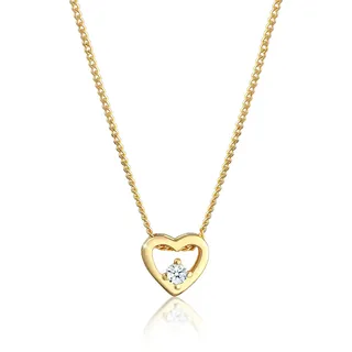 Diamore Elli DIAMONDS Halskette Damen Herz Liebe mit Diamant (0.03 ct.) in 585 Gelbgold
