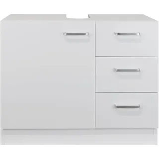 T-max Waschbeckenunterschrank "Knut" polarweiß matt 3 Schubladen, 63x30x54cm