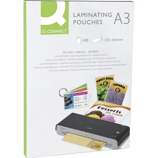 Q-Connect Laminierfolie, Laminierfolien glänzend VE=100 Stück