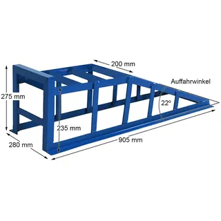 Helo Auffahrrampe Rampe PKW 2x blau bis 195er Räder extra breit 2000 kg pro Paar