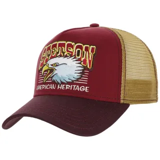 Stetson Eagle Head Trucker Cap - Meshcap mit Stickerei - Atmungsaktiv & verstellbar für Damen und Herren - Ganzjährig tragbar Bordeaux One Size Small - 54