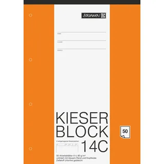 Brunnen Notizblock Kieserblock A4 blanko weiß