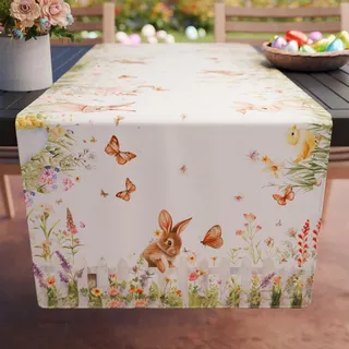 PETTI Artigiani Italiani - Tischläufer Ostern, Tischdecke Tischläufer mit Digitaldruck, 100 % Made in Italy | Eleganz für den Ostertisch