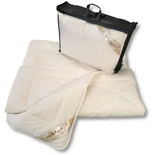 Meivita Naturhaarbettdecke Merino Schafschurwolle Zirbe Ganzjahresdecke, Füllung: 100% Wolle (mit Zirbespänen), Bezug: 100% Baumwolle, Bettdecke Hergestellt in Deutschland 135 cm x 200 cm